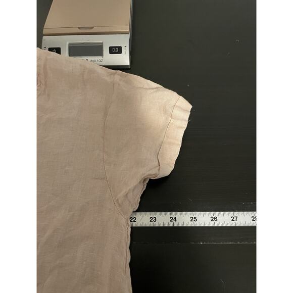 Cadenza Italy Womans Knee Length Size XL Pink Linen Relaxed Lagenlook READ - Picture 6 of 8